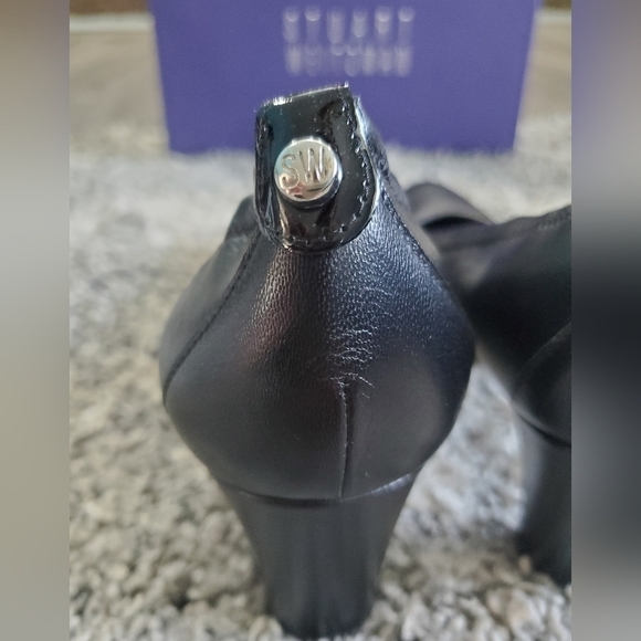 Stuart Weitzman Platform Pump Rounded-Toe Black Women's Shoes Sz 8 N New W Box - Picture 5 of 13